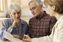 couple reading a result from an evaluation