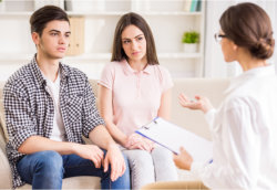 parents on a counseling session